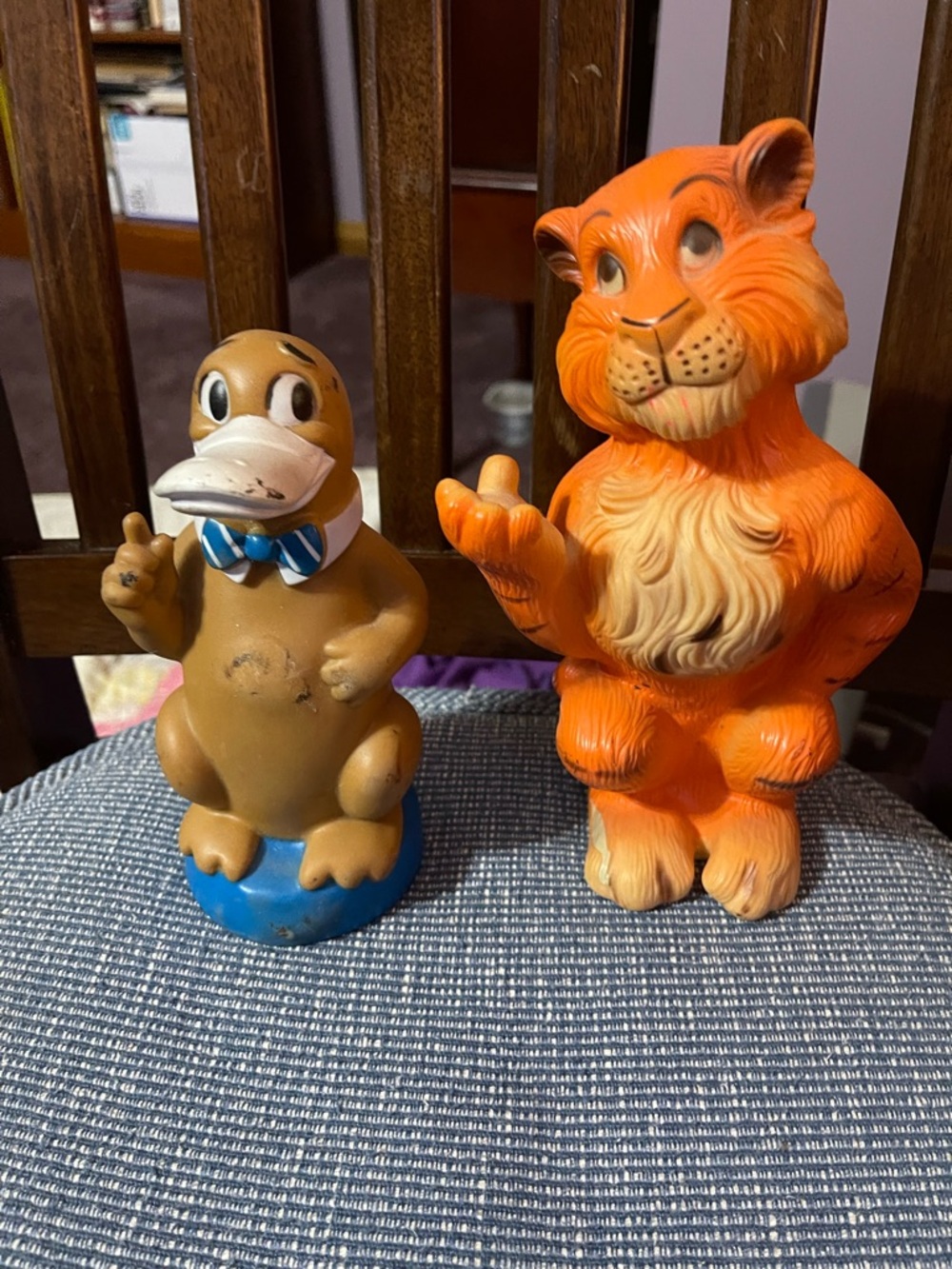 Kids Orange Lion and Brown Duck piggy banks!  - Set of 2